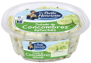 Salade de concombres épluchés 